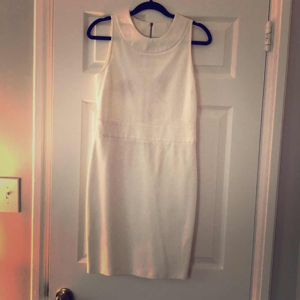 Off-White Suiting Dress with Detailing